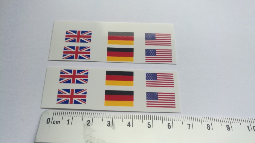 Vlaggen stickers set 1